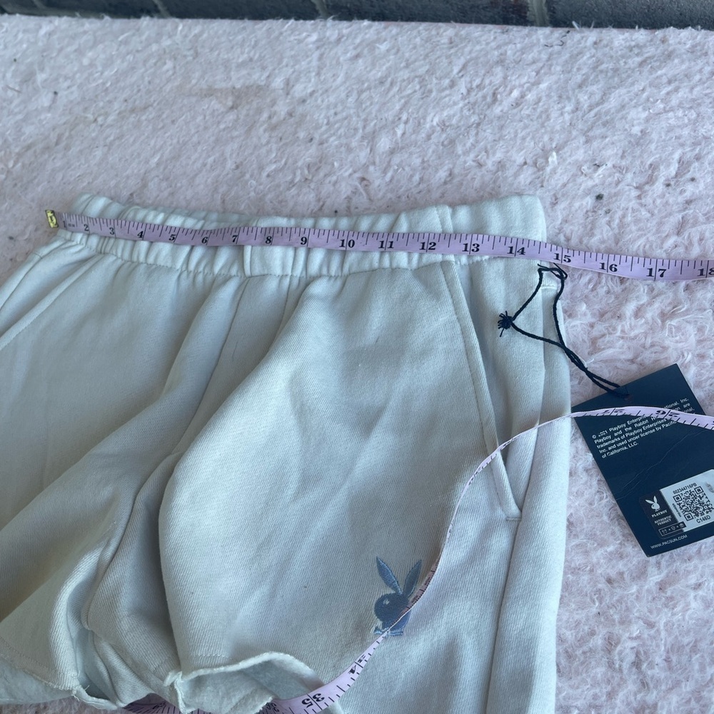 pacsun grey cutoff playboy bunny sweat shorts size small NWT - Picture 4 of 5